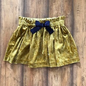 Genuine Kids Skirt Mustard Yellow Velvet Velour